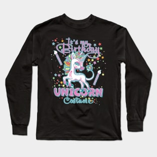 It's my Birthday Unicorn Costume Birthday Party Long Sleeve T-Shirt